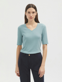 Nice Things - Rib T-shirt light blue