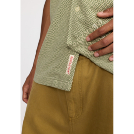 Revolution - Jacquard Cuban Shirt green