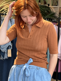 Wemoto-Feli knit polo top