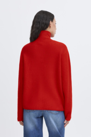 Ichi - Ducie Cardigan Fiery Red