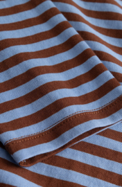 Dedicated - Shirt Humledal Stripes Cappucino/Blue