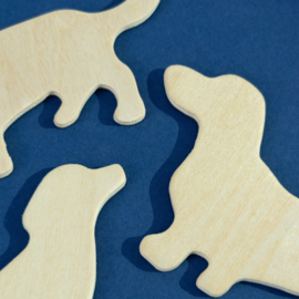 Wood Dog Magnets