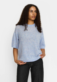 Selfhood - Shortsleeve Knit Sweater blue