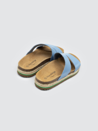 Nice Things - Leather Espadrille Slipper blue