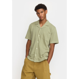 Revolution - Jacquard Cuban Shirt green