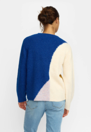 Selfhood - Knit Sweater Blue/offwhite/lilac/ochre