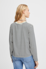 Ichi - Mira Striped Shirt Blue/white