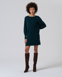 Surkana - Puff Sleeved Dress bottle green