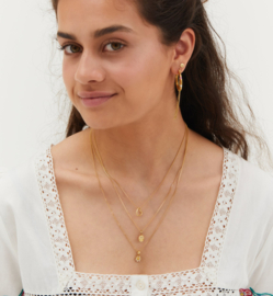 Anna + Nina - Single Party Chain Earring Back Gold Plated