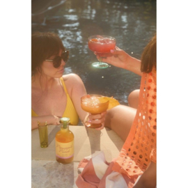 Here's How - The Rue Margarita Glass (acrylic) Set of 4 Orange