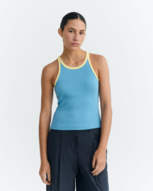 Thinking Mu - Harriet Contrast Top light blue