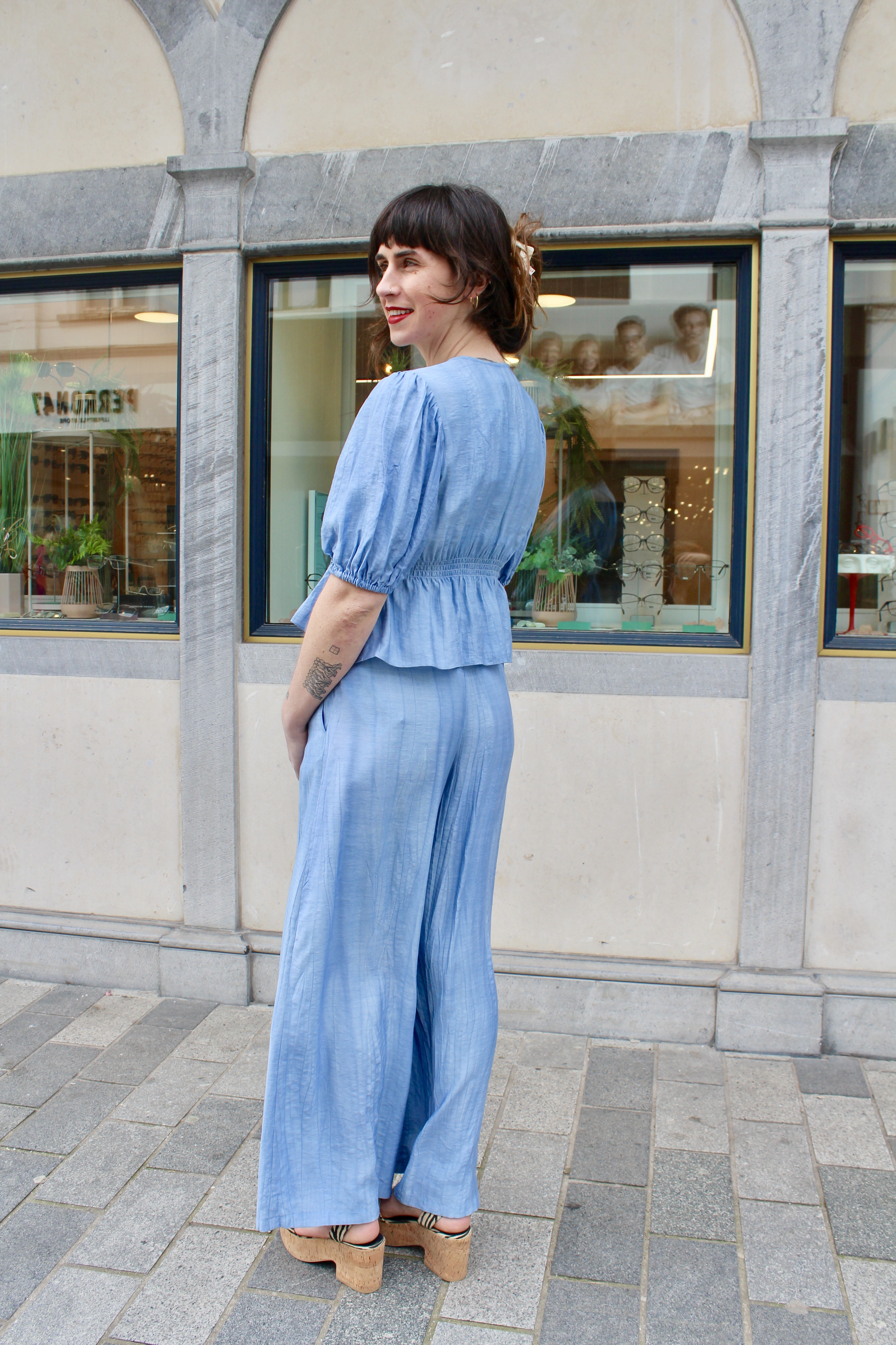 Traffic People - Sunkissed Margot Top Blue