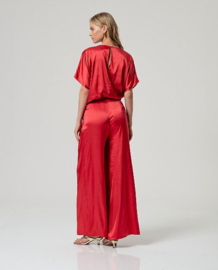 Surkana - Wide Satin Pants Red
