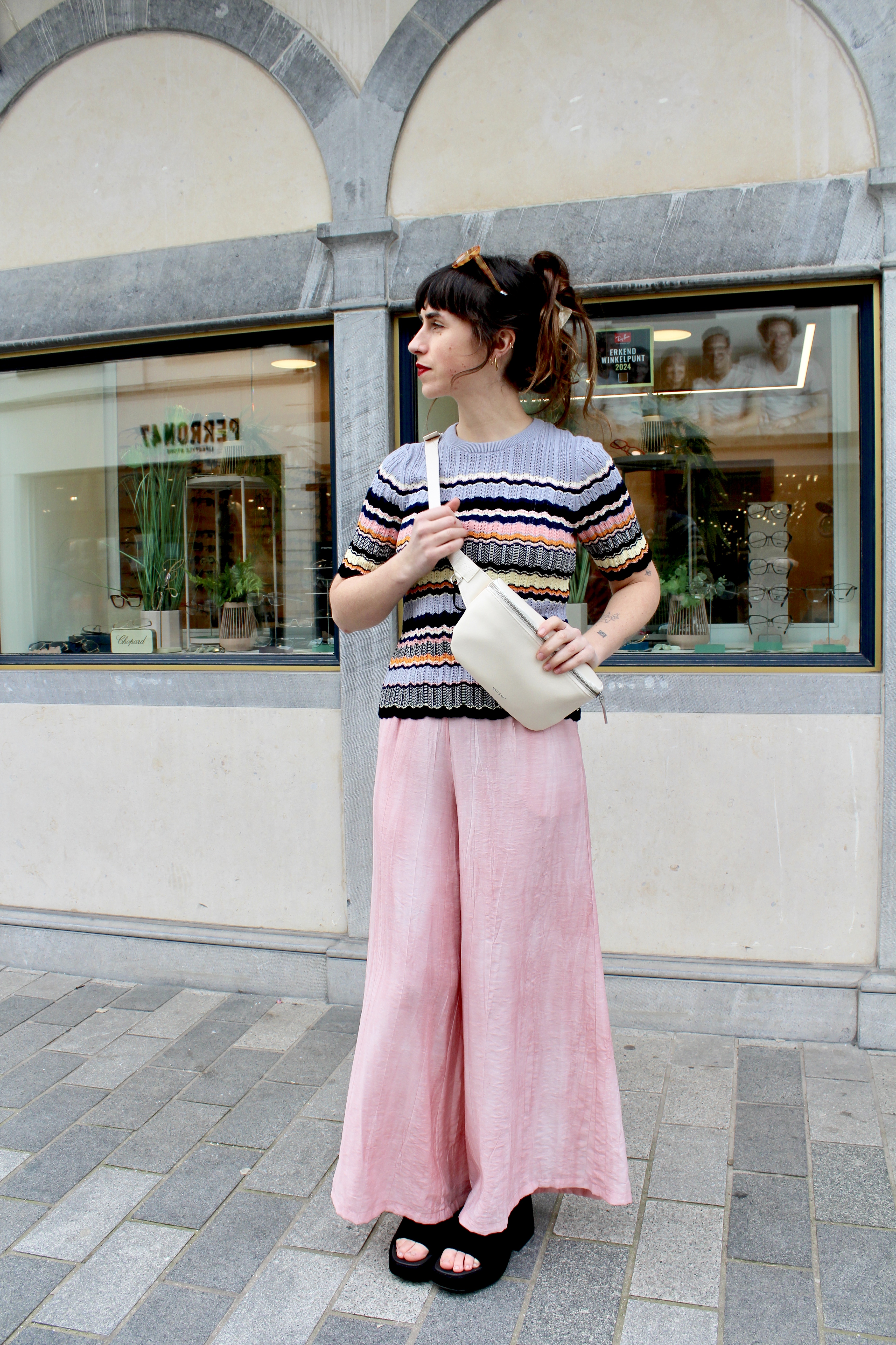 Traffic People - Sunkissed Wide Boy Trousers Pink