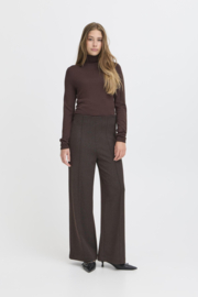 Ichi - Kate Jacquard Pants 9 Black/Brown