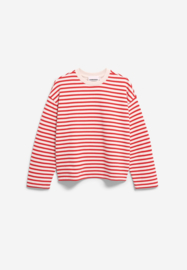 Armedangels - Frankaa Maarlen Stripe Undyed-Mars Red