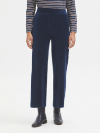Nice Things - Elastic Corduroy Rubber Pants Navy