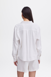 Ichi - Lino Shirt Long Sleeves White