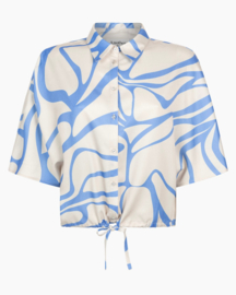 Another Label - Rila Shirt graphic blue