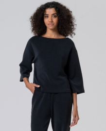 Surkana - Black Boatneck T-shirt