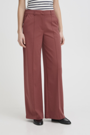 Ichi - Kate Sus Office Long Wide Pants Cowhide