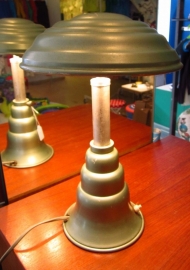 Unieke metalen art-deco lamp