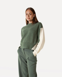Another Label - Emily Knitted Pull dark moss/cream
