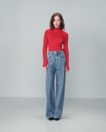 Grace & Mila - Nara mitten sleeve sweater Red