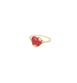 Anna + Nina - Mon Coeur Ring Silver Goldplated