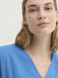 Nice Things - Blue Seersucker Wrap Dress