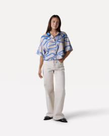 Another Label - Rila Shirt graphic blue