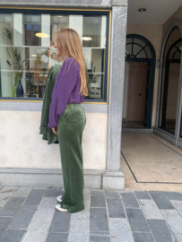 Traffic People - Charade Velvet Cord Trousers green