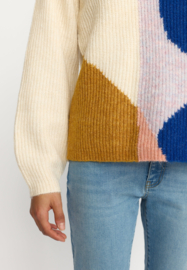 Selfhood - Knit Sweater Blue/offwhite/lilac/ochre