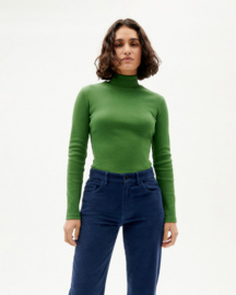 Thinking Mu - Aine Rib Top Garden Green