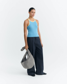 Thinking Mu - Harriet Contrast Top light blue