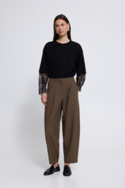 Ichi - Fava Barrel Pants slate black
