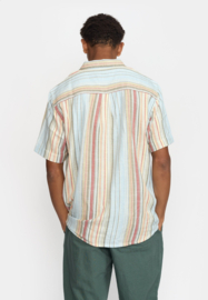 Revolution - Striped Cuban Shirt light blue