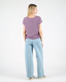 Wemoto - Lola loose knit top Eggplant