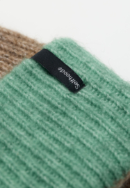Selfhood - Block Beanie Turquoise/Beige