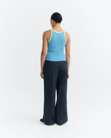 Thinking Mu - Harriet Contrast Top light blue
