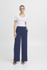 Ichi - Kate Sus Long Wide Pants 2 Medieval Blue