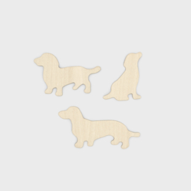 Wood Dog Magnets