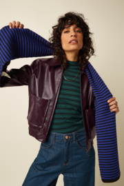 King Louie - Small Stripe Scarf Midnight Blue