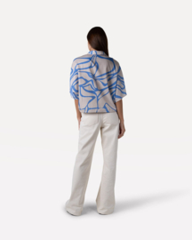 Another Label - Rila Shirt graphic blue