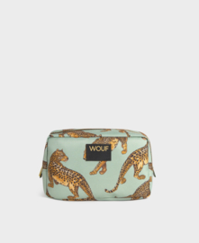 Wouf - Emerald Leopard Toiletry Bag