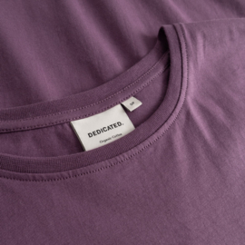 Dedicated - T-Shirt Visby Curious Cat berry purple