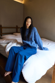 Ichi - Kate Sus Office Wide Pants Navy Peony