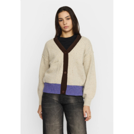 Selfhood - Heavy Block Knit Cardigan Offwhite