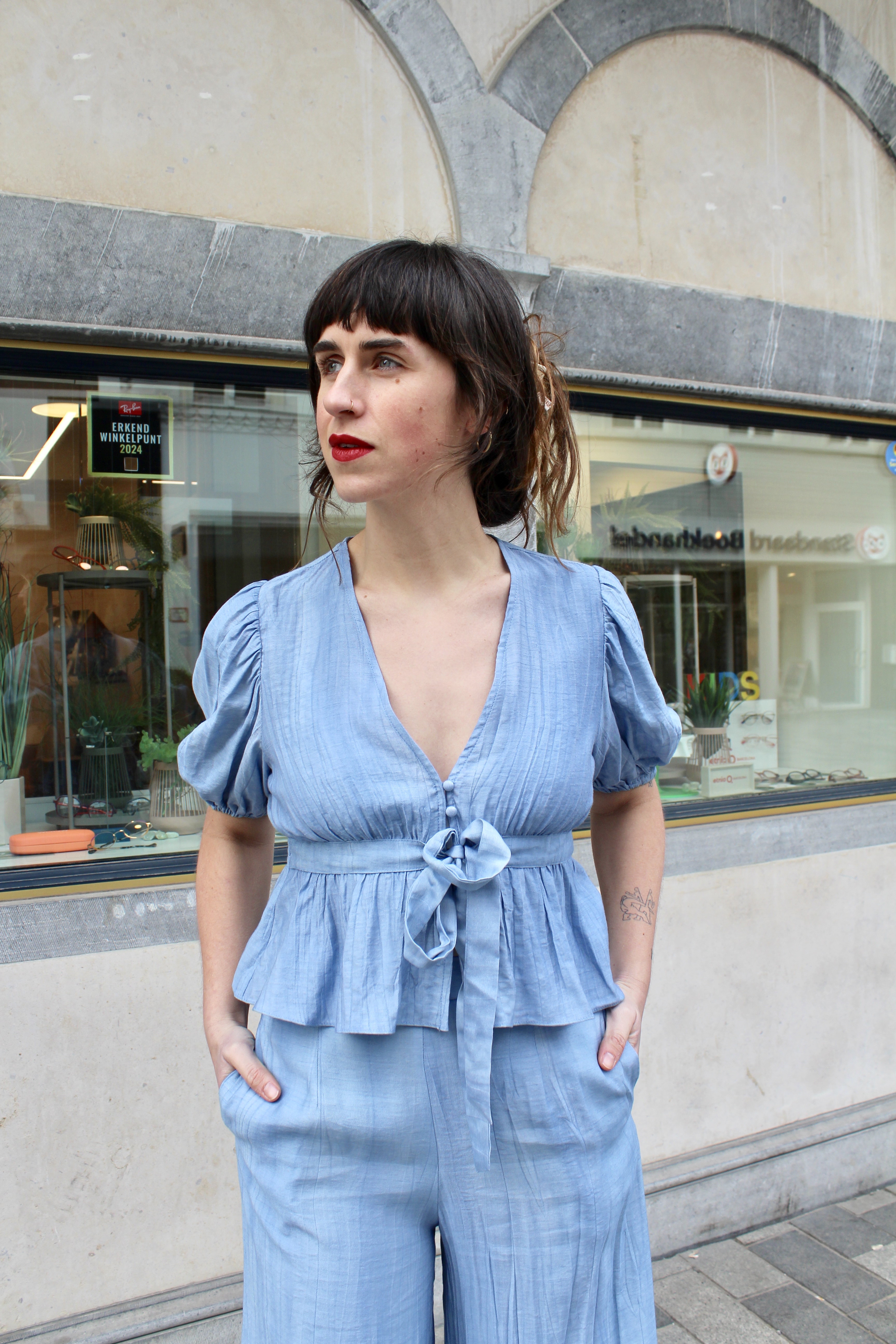 Traffic People - Sunkissed Margot Top Blue