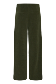 Ichi - Kate Corduroy Pants Rifle Green